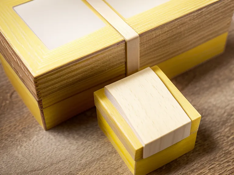 Ein gelber Karteikasten aus Holz mit handbeschriebenen Karteikarten zur Ahnenarbeit auf einem Schreibtisch.