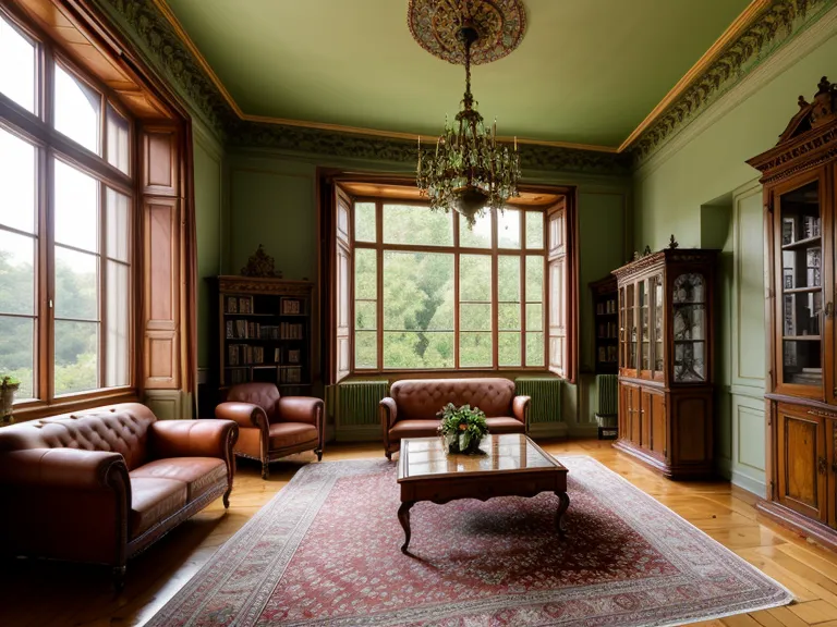 Blick aus einer Potsdamer Altbauwohnung auf den grünen Sanssouci-Park.