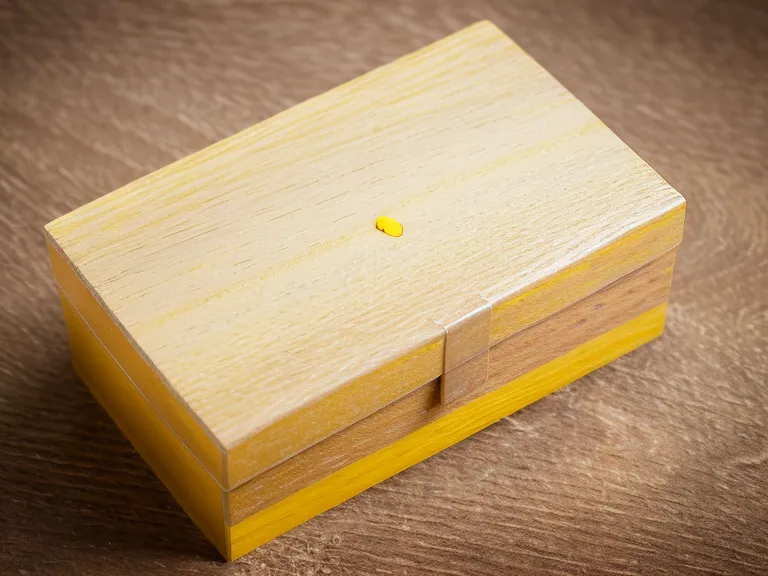 Ein gelber Karteikasten aus Holz mit handbeschrifteten Karteikarten zur Ahnenarbeit.